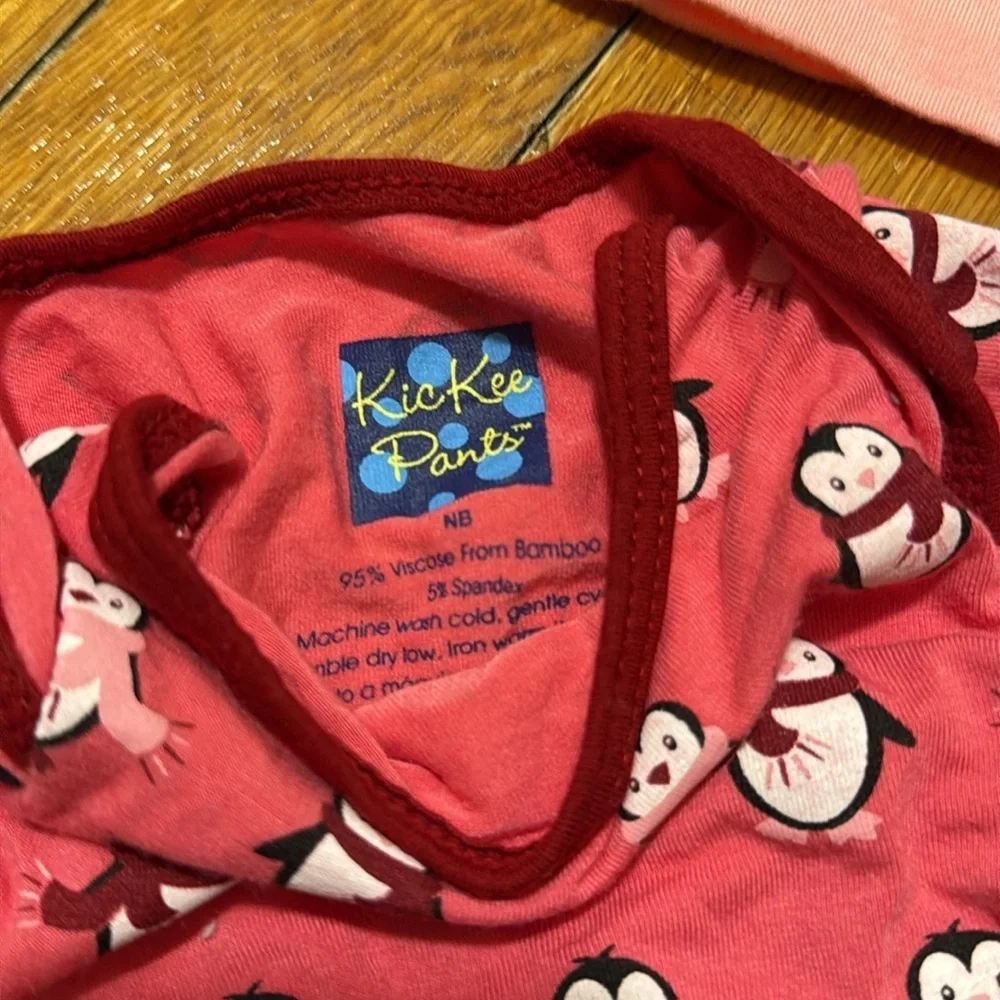 Baby girl newborn bamboo bundle Kickee Pants carters pink